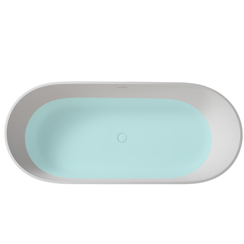 65'' x 29.5'' Soaking Solid Surface Bathtub