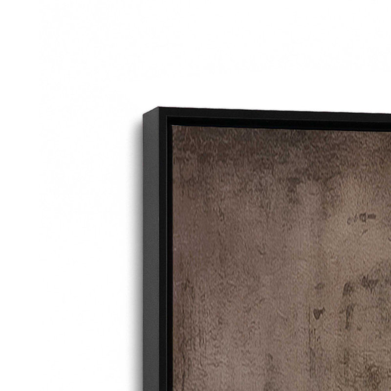 Silent Ashen Echoes Canvas Print, Satin Black Floater Framed, 16.75" H x 16.75" W x 1.75" D