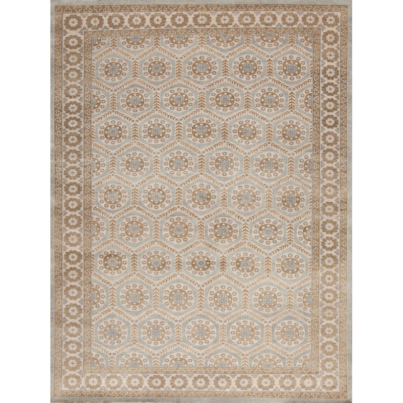 Ottoman Hand Knotted Wool Area Rug