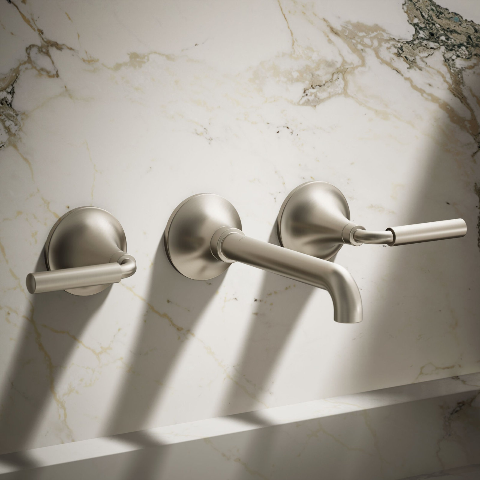 Tone Wall-Mount Bathroom Sink Faucet Trim, Vibrant Brushed Nickel