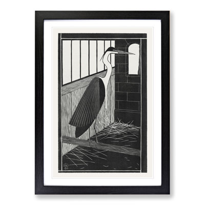 Giant Heron by Samuel De Mesquita - Framed Print
