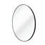 Miroir de salle de bain rond 16 po noir - pour attrait, verre rouille, cadre incassable, verre incassable de 16 po et 4 mm de diamètre-1961399208