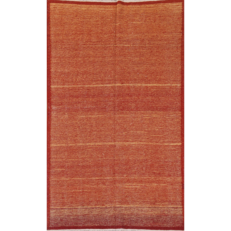 Tapis oriental réversible en laine Kilim 5 x 8