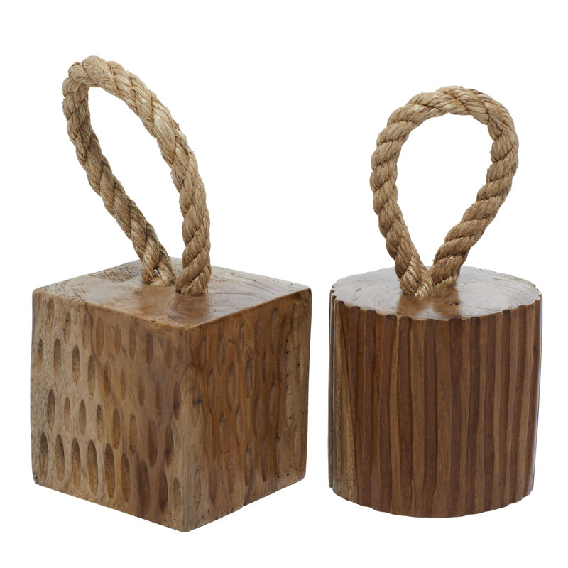 Ensemble de 2 sculptures en bois Julissa