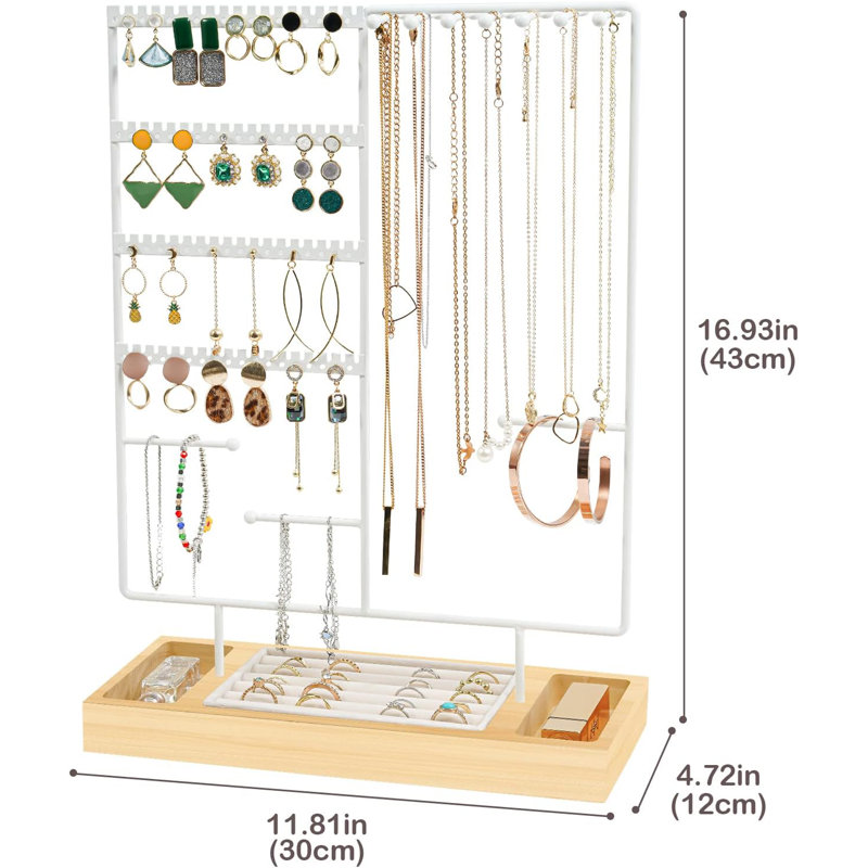 Jewellery Stand +, White