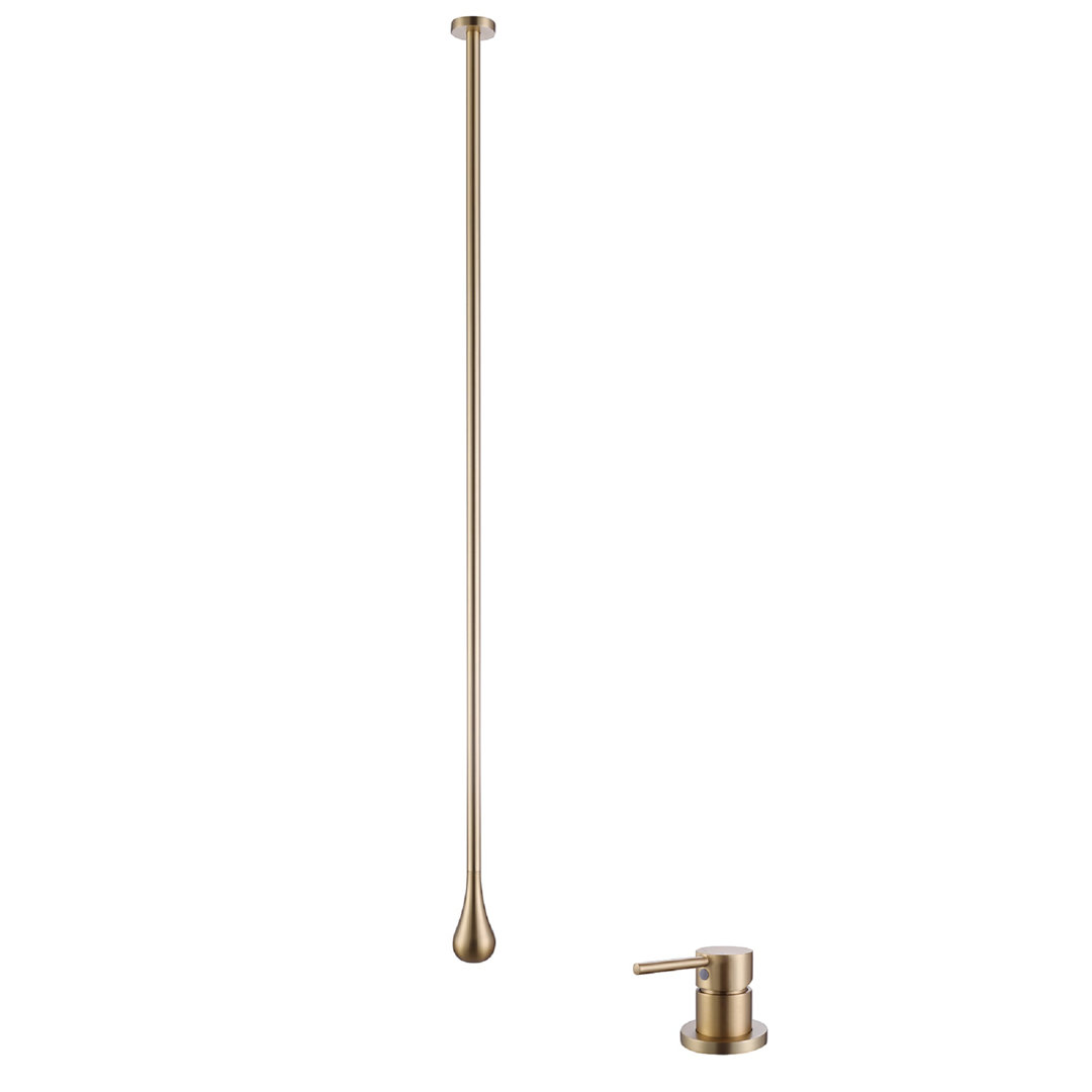 63" Solid Brass Wall Mounted Single-handle Bathroom Sink Faucet Aqua Gallery 