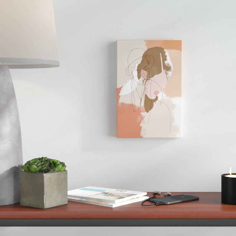 'Painted Shape Portraits I' by June Erica Vess - Painting Print, 30cm H x 20cm W, Wrapped Canvas