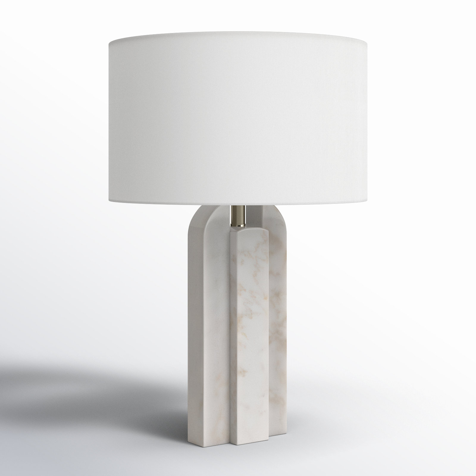 Marble Table Lamp, 26" H x 16" W x 16" D