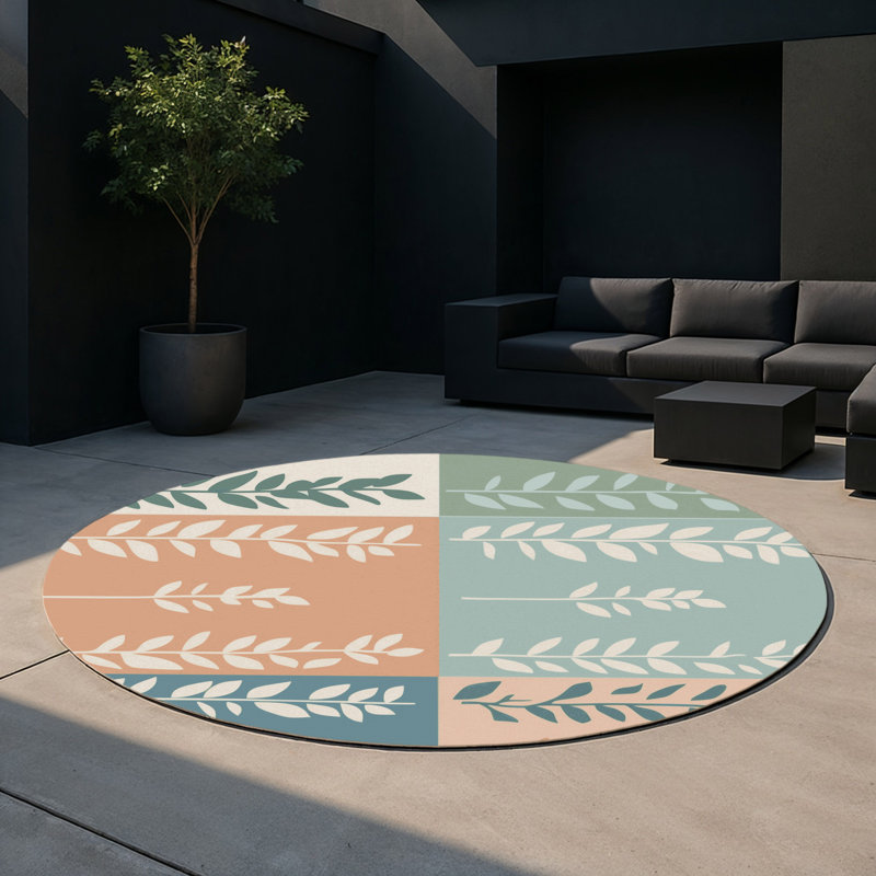 Cedar Whisper Indoor And Outdoor Area Rug, Round 5'