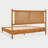 Oliver Solid Wood Platform Bed with Rattan Headboard -359415752-360424246