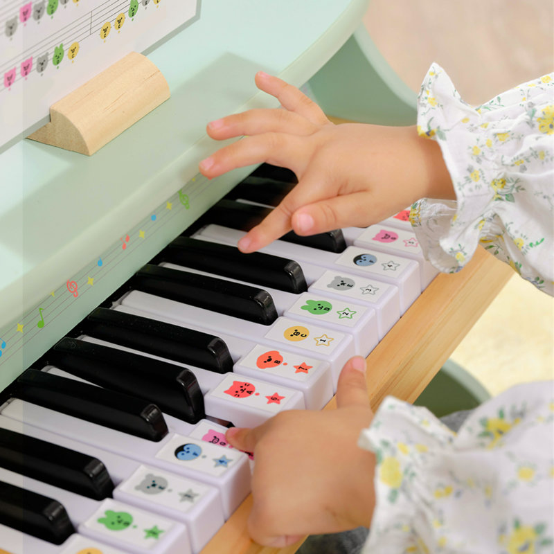 Freniland -  Pine Wooden Piano for Kids Ages 3+,Musical Learning Toy with Realistic Keys and Durable Build