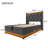 Twin size Upholstered bed, 360 surround LED function, Buttons/Apps/Remote Control, hydraulic storage bed with USB Type-C charging, Gray,Linen (Without mattress)-106569094-106569093