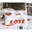 Ambesonne Valentines Day Fitted Sheet & Pillow Sham, Red White-106792956