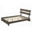 Structure de lit plateforme à profil bas de grande taille 1pc avec finition brune, aucun sommier nécessaire, fabrication en bois durable-1151073210-1151073205