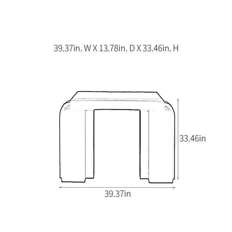 Console Modern Minimalist Art, H 33,46 po x l 78,74 po x P 15,75 po