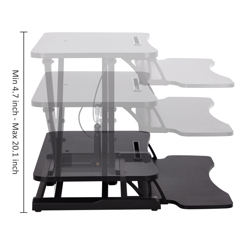 Borghese Adjustable Metal Base Computer Desk