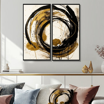 «Black And Gold The Art Of Chaos IV», reproduction d'art sur toile