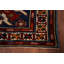 Tapis bleu marine à motif géométrique Kazak