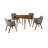 Anthonella 4 - Person Solid Wood Top Four Leg Dining Set-1046220712-1046220718-1046220719