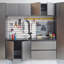 Armoire de garage murale, base en bois, tiroir - standard