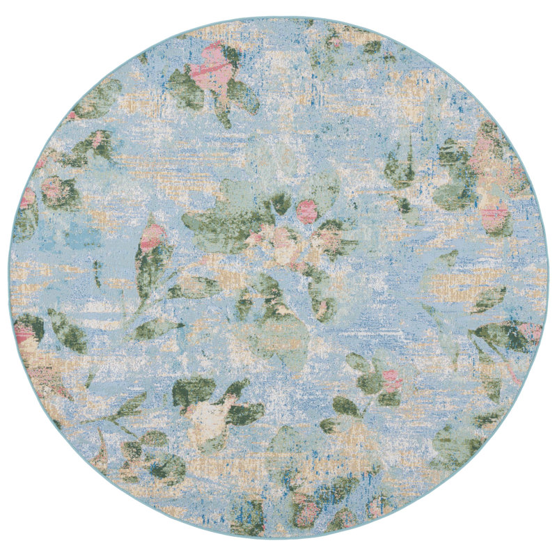 Tapis floral Barbados 500 Performance, Rond 6 pi 6 po