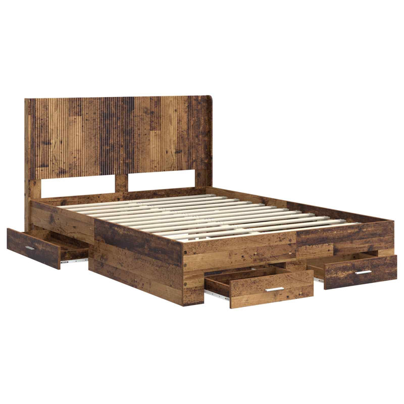 Bed Frame, Small Double (4'), Old Wood