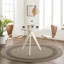 Stockett RoundBoho Jute-Look Beige Brown Area Rug-1033008810