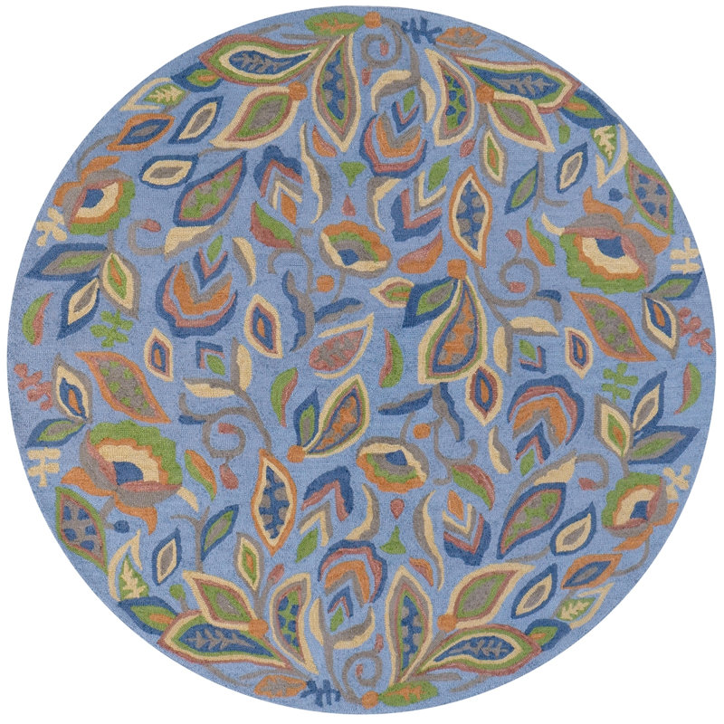 Florals Area Rug, 7' Round