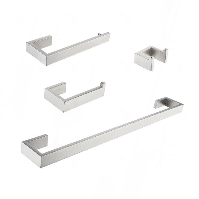 Ensemble de quincaillerie de salle de bain murale en acier inoxydable 4 pièces