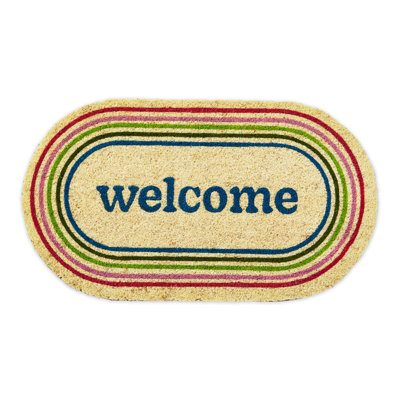 Welcome Shaped Pvc Coir Mat