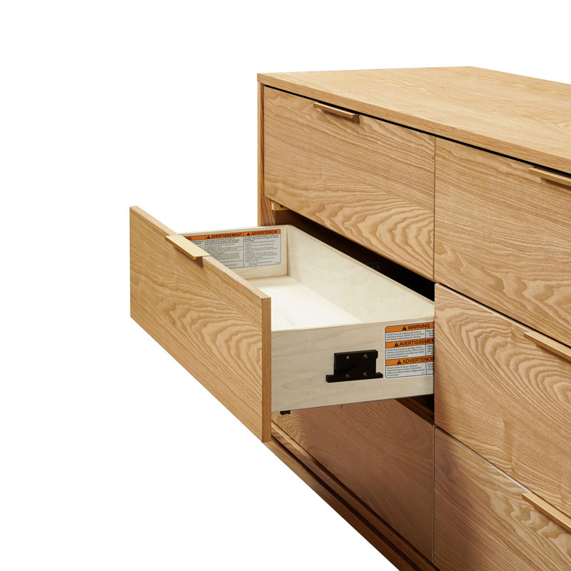 Commode naturelle 6 tiroirs Milano, Naturel