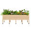 Lit de jardin surélevé 7 pi 2 pi avec pieds - Boîte à fleurs surélevée profonde de 16 po pour légumes, fleurs et herbes, facile à assembler