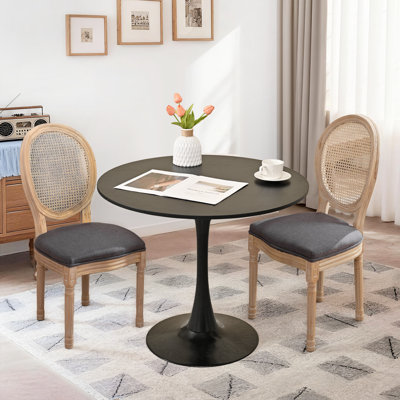 31.5" Tulip Round Dining Table And 2 Round-backed Dining Chairs Set