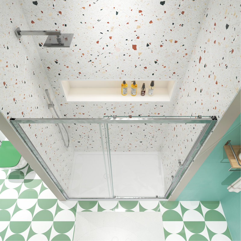 50"-54"W X 72"H Sliding Shower Door, Chrome