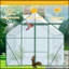 Base surélevée en polycarbonate à double porte 8X6FT-Green-119458142-119458143