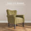  Fauteuil d'appoint rembourré 30,3 po Modern-1626450741