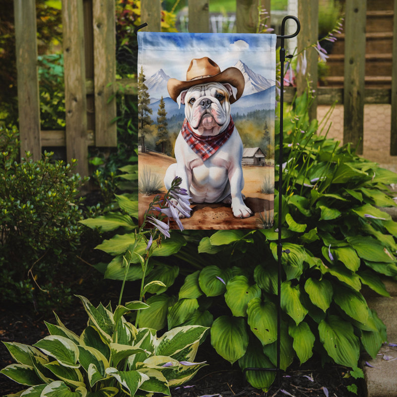 Drapeau Cowboy Welcome Garden, Bouledogue anglais rouge