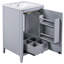 Meuble-lavabo autoportant de 20,3 po avec lavabo en céramique, porte à fermeture en douceur avec tablette et tiroir interne-1826817702