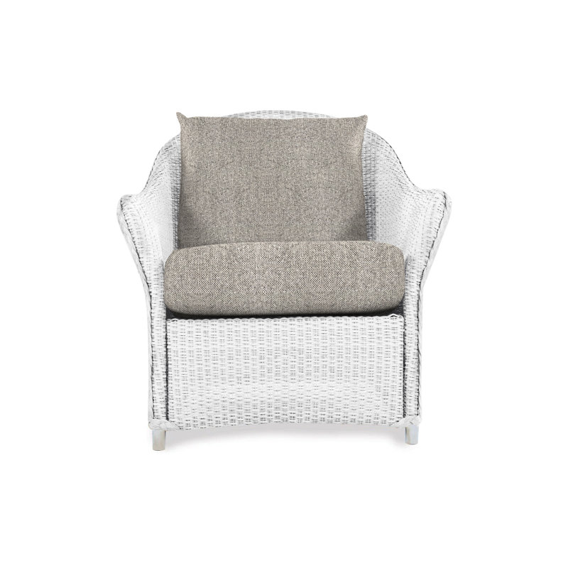 Weekend Retreat Outdoor Lounge Chair, White, Rumba Nickel