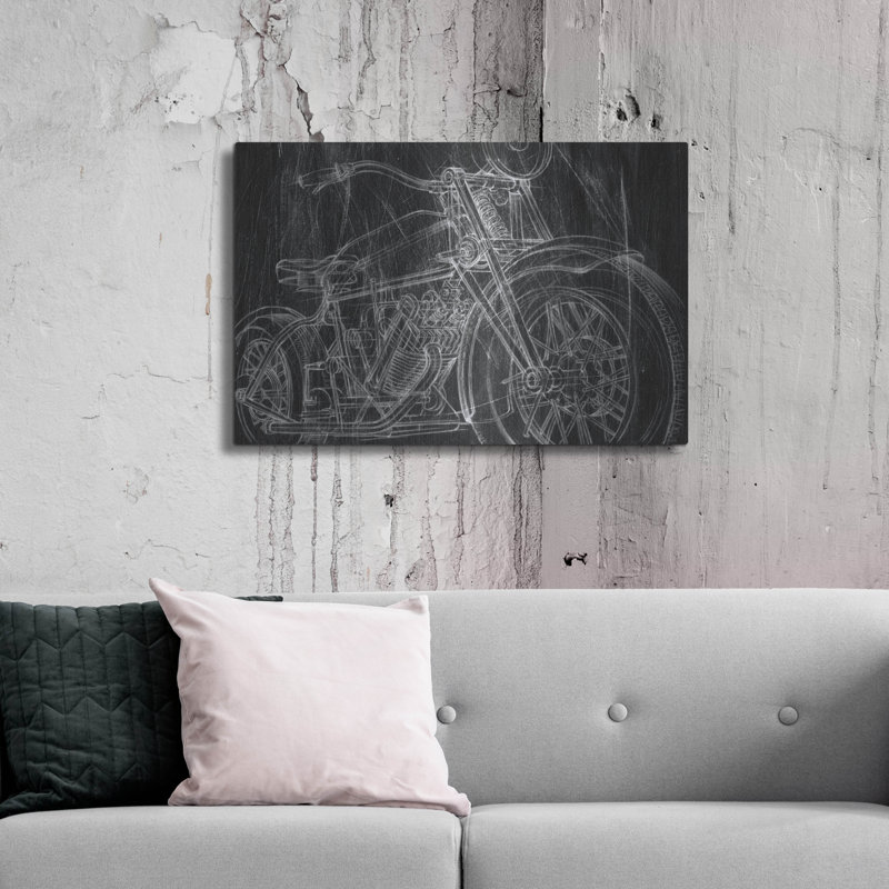 Art mural en métal «Moto» par Ethan Harper, H 24 po x l 36 po