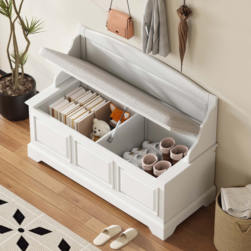 Banc de rangement pour chaussures Retro, Blanc