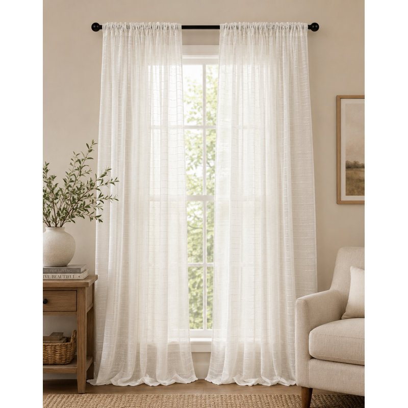 Kairon Semi Sheer Curtain Single Panel, 54" x 84"
