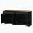 Versatile Wood Grain Sideboard with Adjustable Shelves