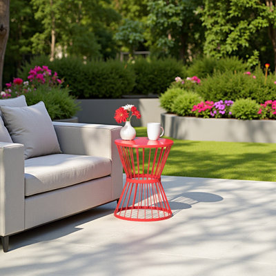 Table d'appoint en acier inoxydable 16 po, structure robuste