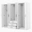 Armoire de chambre à coucher avec 6 grands tiroirs Joelle, gris-122531425