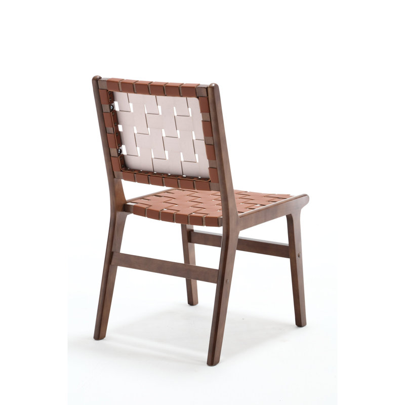 Fauteuil en cuir brun Saddle