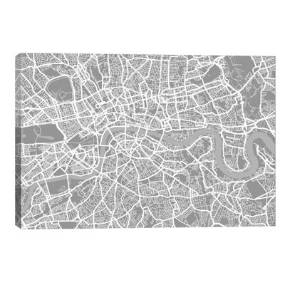 London Map V by Michael Tompsett - Print on Canvas