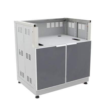 Blue Sky Outdoor Living, OKC3424GIDG, armoire de barbecue intégrée de 30 pouces, base de cuisine extérieure en acier galvanisé gris ardoise pour les inserts de barbecue, rangement résistant aux intempéries