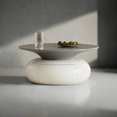 Modern simple art round coffee table