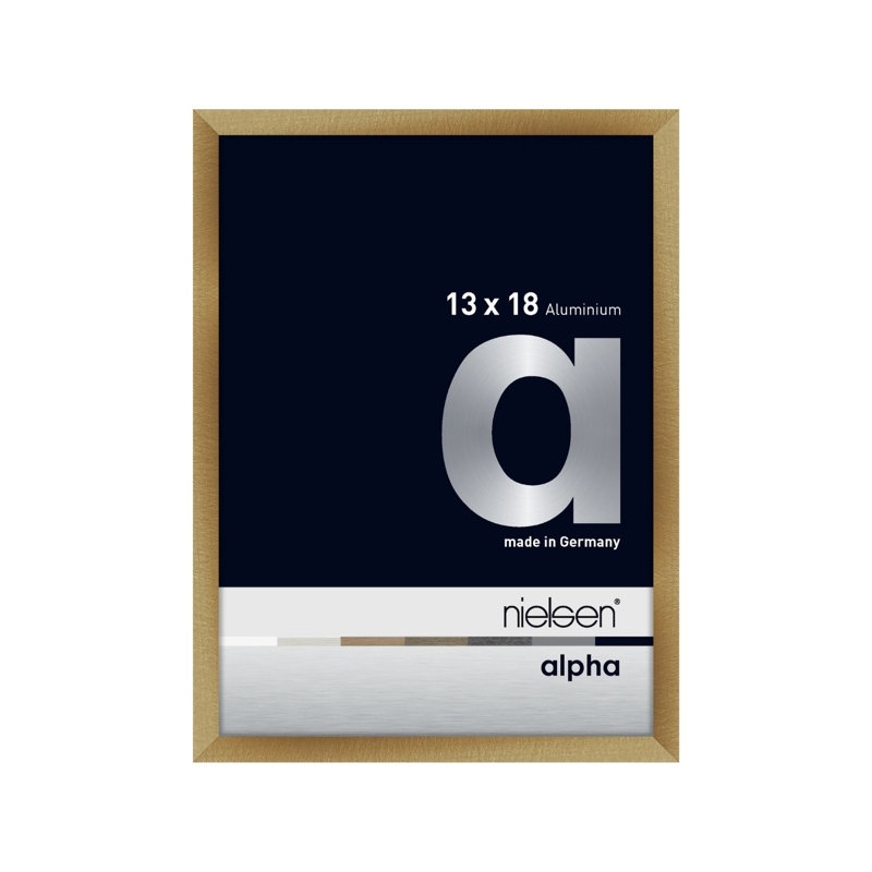 nielsen Alpha Aluminium Picture Frame, Brushed Amber, 13cm W x 18cm H